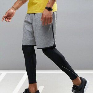 Saucony NWT Men's Gray w/Black Edging CITYSIDE Athletic Shorts, Size XLarge